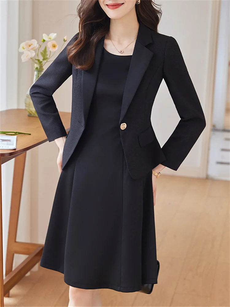 Costume Chic Minimaliste Pour Femme - Élégance Parfaite Au Travail
