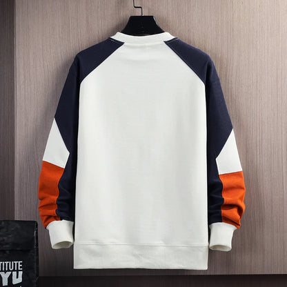 Black White Patchwork Sweatshirt Men's Hoodie