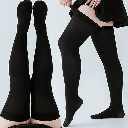 Sexy Thigh-High Socks - Black & White Lolita Style