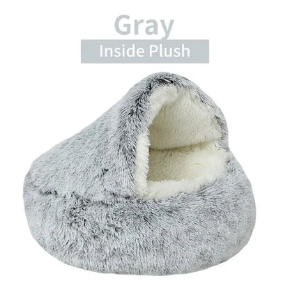 Soft Plush Pet Bed with Cover Round - Pet Mattress