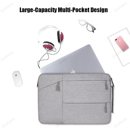 Slim Waterproof Laptop Bag with Multiple Zippers