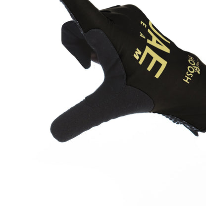 Gold Winter Full-Finger Cycling Gloves - Fitness & Road Bike Gear