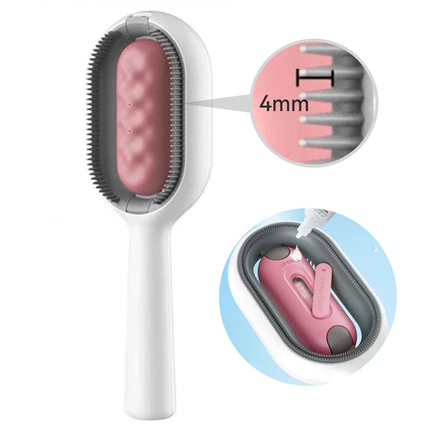 Doppelseitige Haarentfernungs-Massagebürste für Haustiere