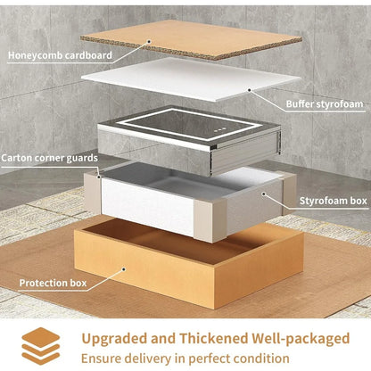 Golden Frame Wall Mount Mirror Cabinet