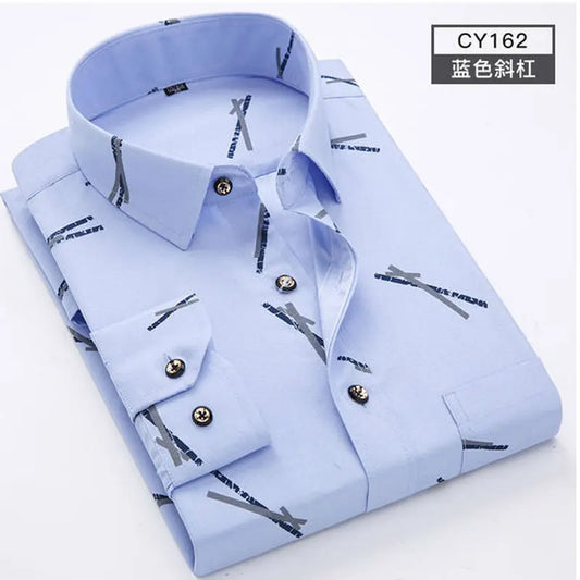 Chemise à manches longues avec poche cousue pour hommes