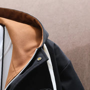 Men's Patchwork Hooded Jacket