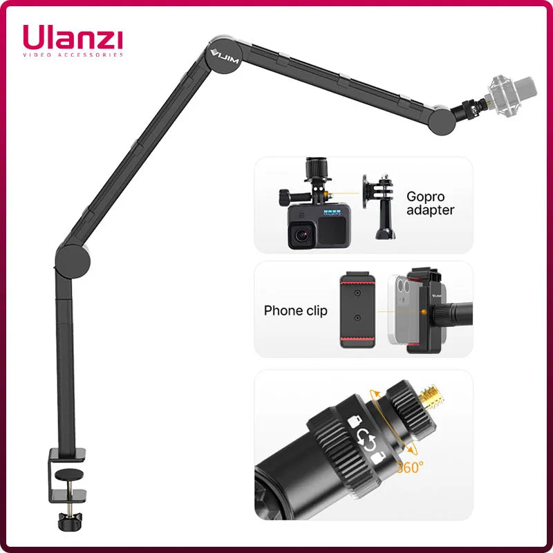  mic stand, boom arm, mic arm, boom mic stand, microphone arm