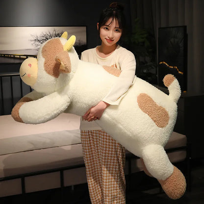 Cute 90cm/110cm Milk Cow Plush Toy