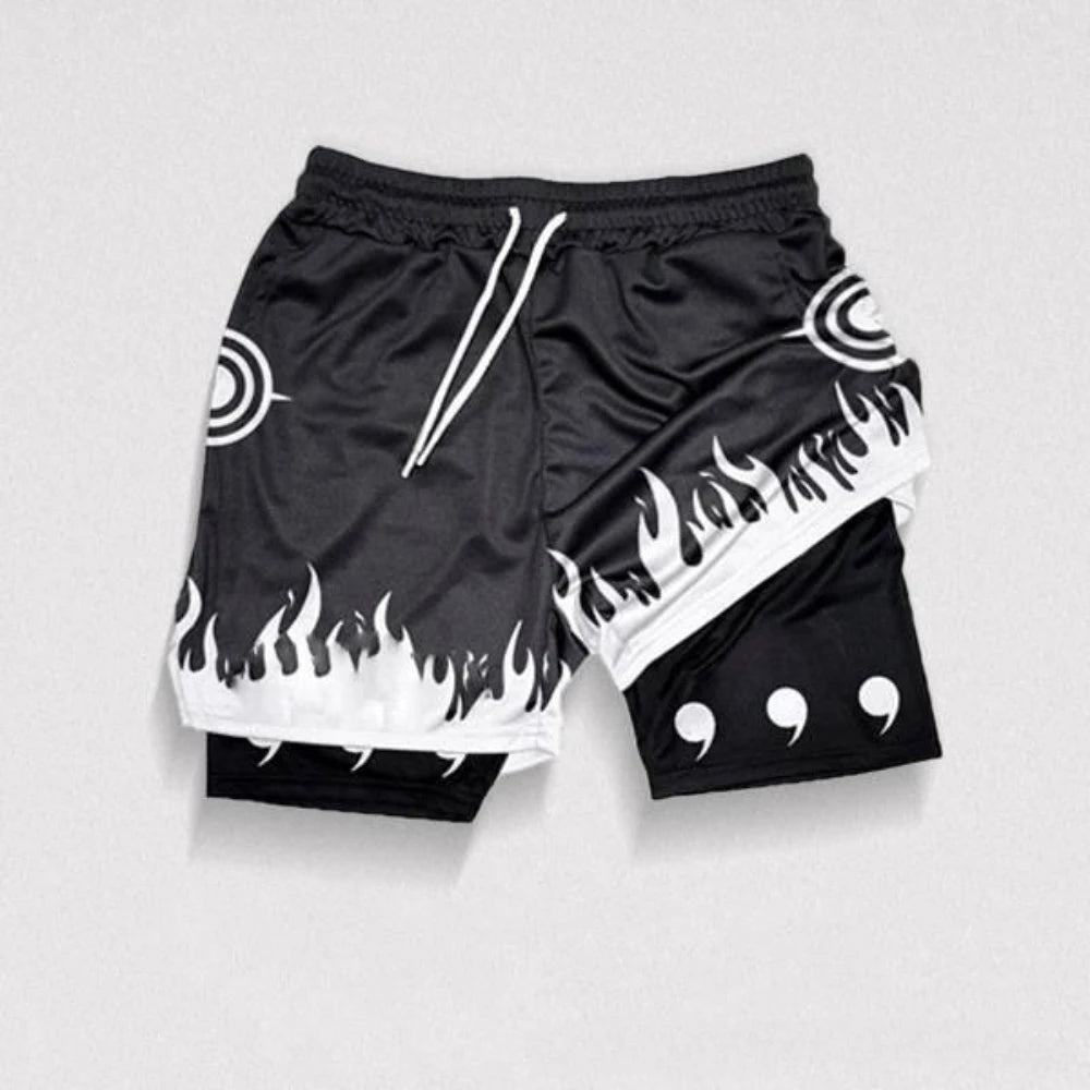 Sportshorts mit Dragon Ball- und One Piece-Anime-Print