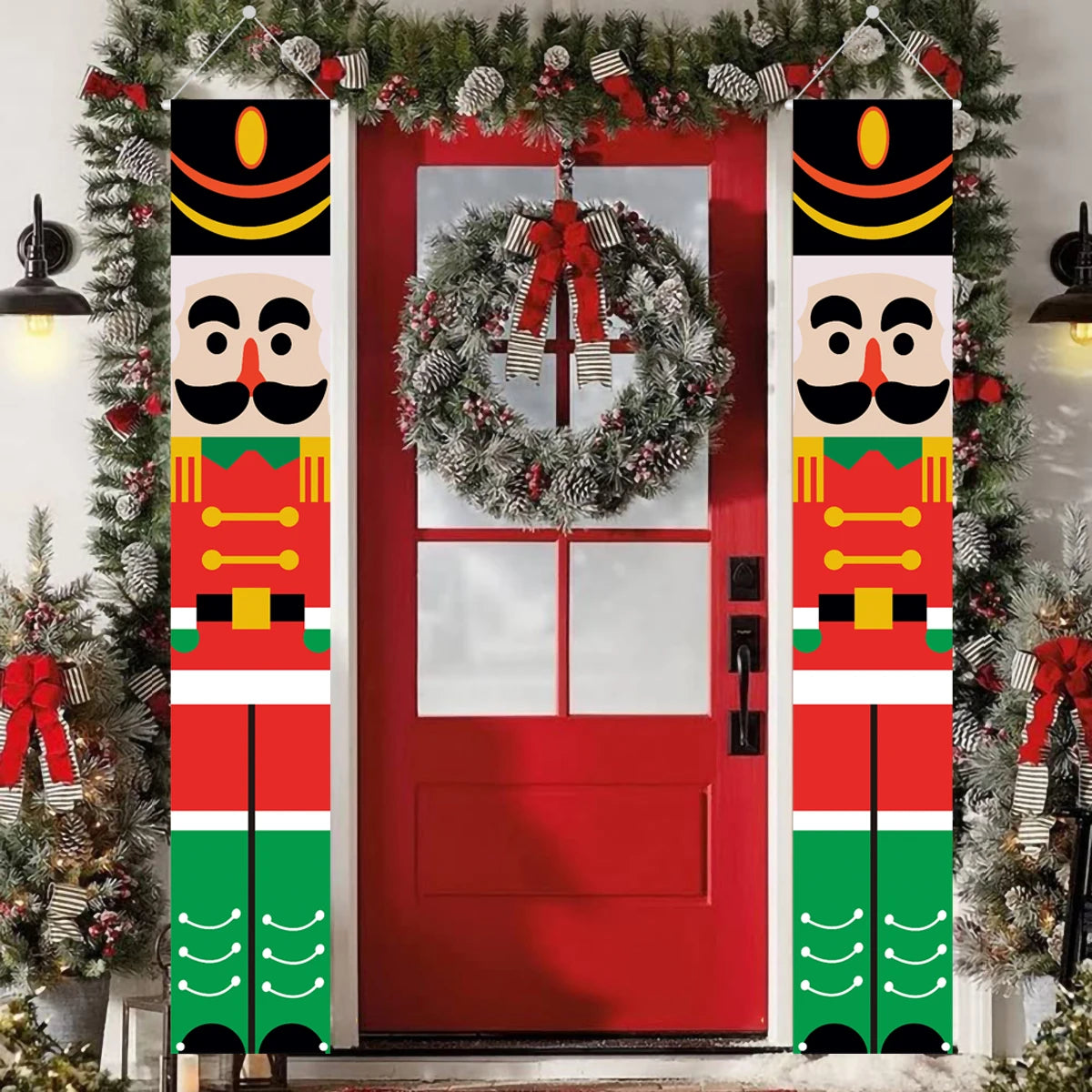 Merry Christmas Door Banner Hanging Decoration