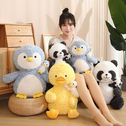 Jouets en peluche doux de canard de panda de pingouin