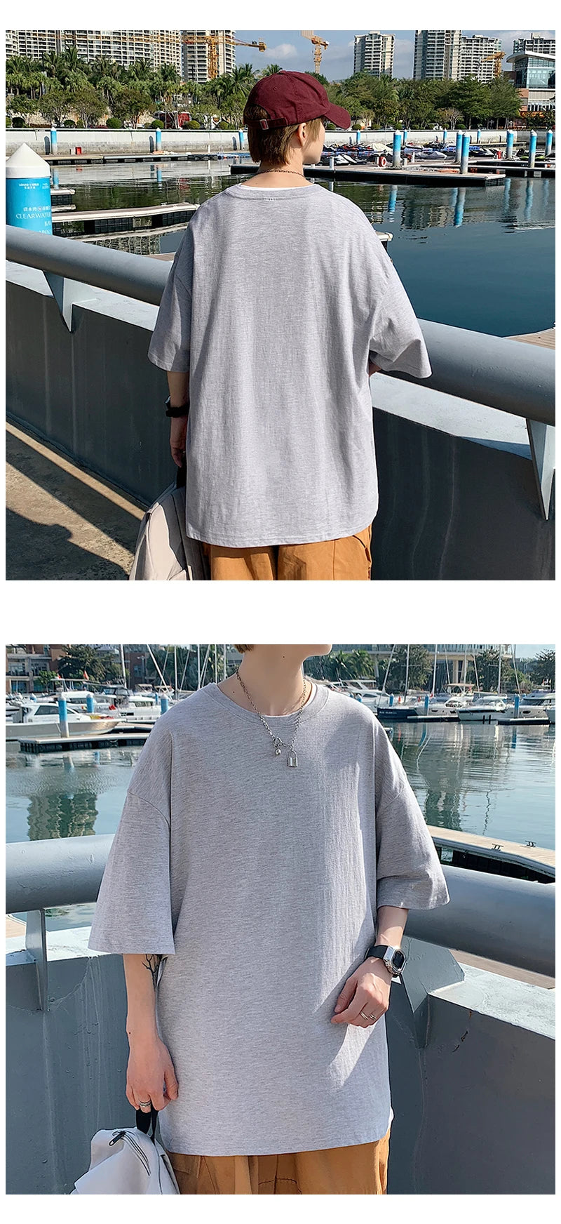 Men's Oversized Short Seleve Y2K Casual Cotton Tees