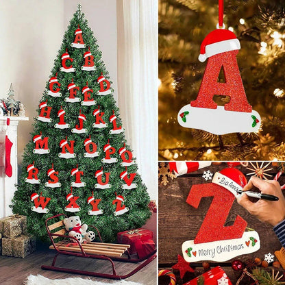 Acrylic Letter Pendant Christmas Tree Hanging Decor