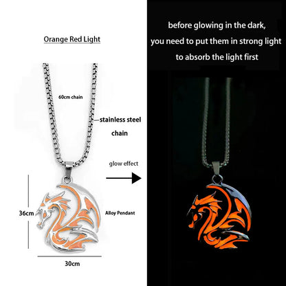 Collier Dragon Lumineux Lumineux - Fluorescence Nocturne 