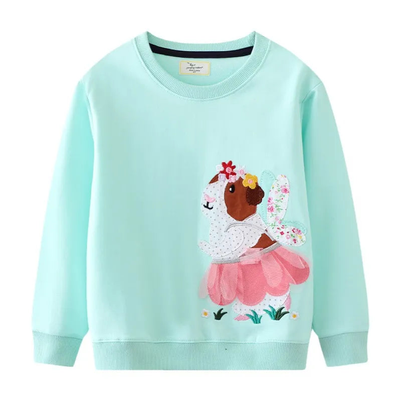 Baby Girls Cartoon Fleece Sweatshirt