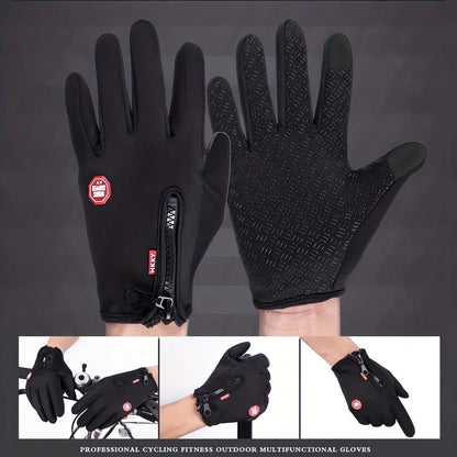 Winter Touchscreen Windproof Gloves - Non-Slip for Cycling & Driving