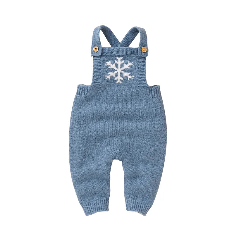 Barboteuse bébé en tricot flocon de neige pour 0-18 mois