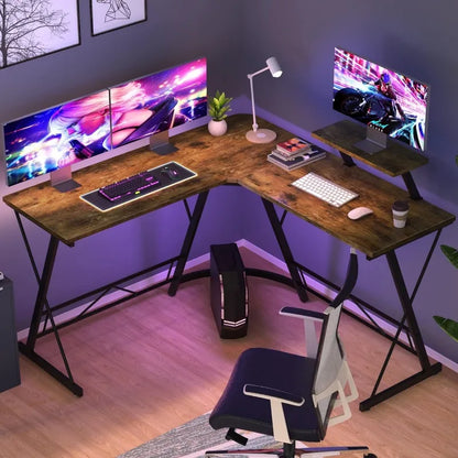 L-Shape Home Office Desk with Storage