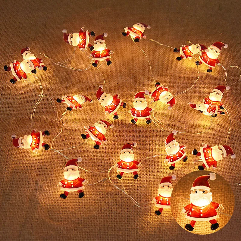 2M 20LED Santa & Snowflake Light String