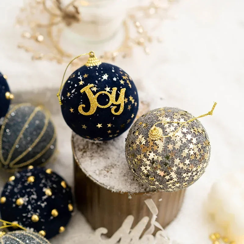 Décoration d'arbre de Noël étoiles à paillettes dorées/argentées