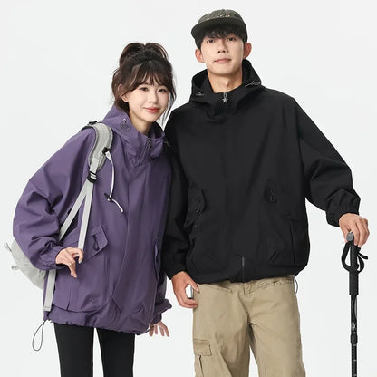 Men Loose Sweatshirt  Adjustable Pockets