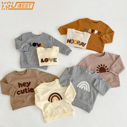 Sweats à capuche de printemps pour enfants Pulls coréens élégants