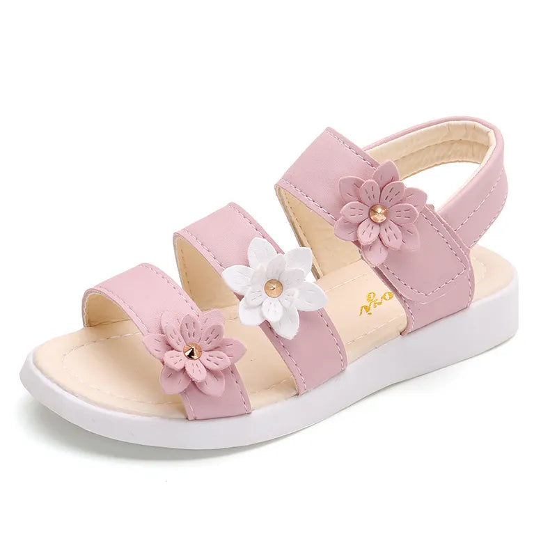 Gladiator Flower Sandals for Girls
