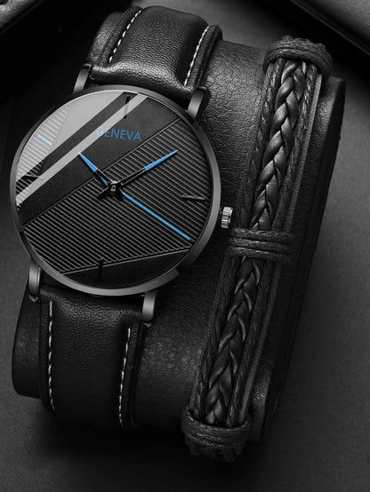 Minimalist Ultra Thin Men's Watch Set