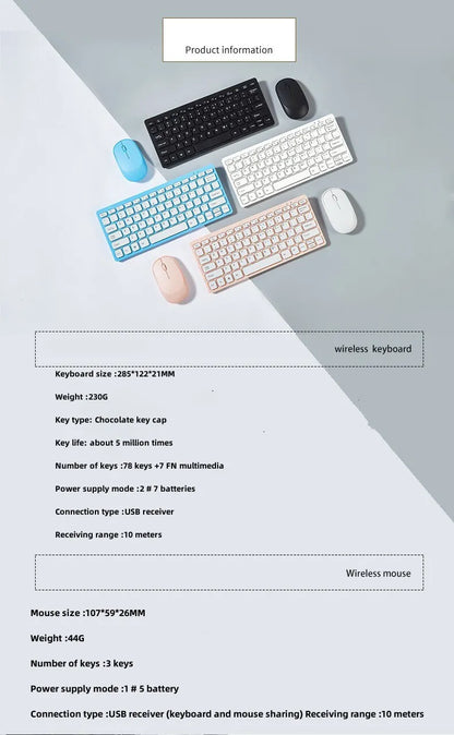 Ultra-Slim Bluetooth Keyboard & Mouse Combo