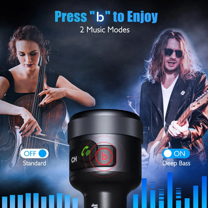 Transmetteur FM Bluetooth 5.1 avec PD 20 W et chargeur QC3.0