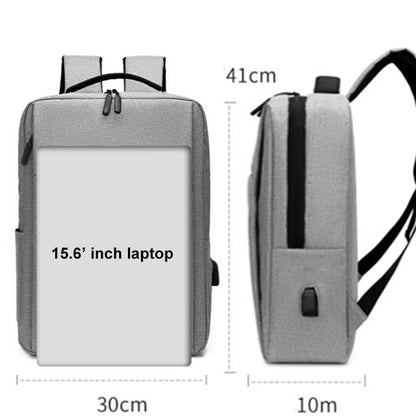 15,6-Zoll-Laptop-Rucksack mit USB-Aufladung für Herren – wasserdichte Reisetasche