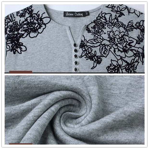 Autumn Floral Print Men's T-Shirt - 5XL