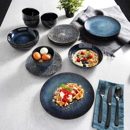 16 Piece Double Bowl Dinnerware Set