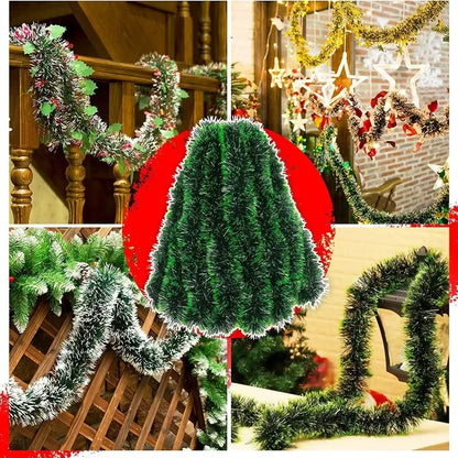 Green Cane Ribbon Garland for Christmas Tree