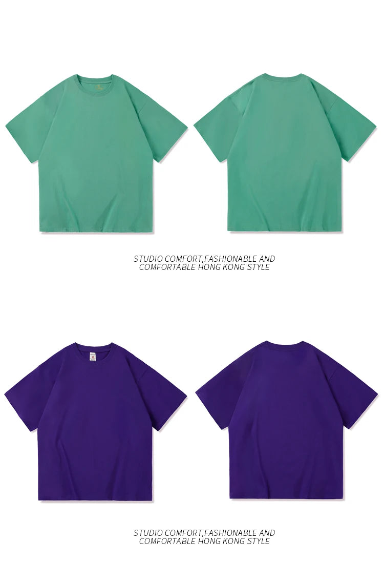 Men's Oversized Short Seleve Y2K Casual Cotton Tees