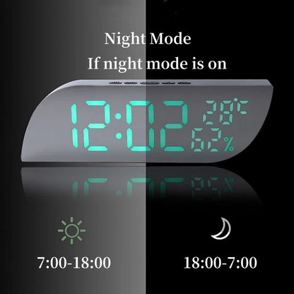 LED Digital Alarm Clock with Dual Display & Unlimited Snooze