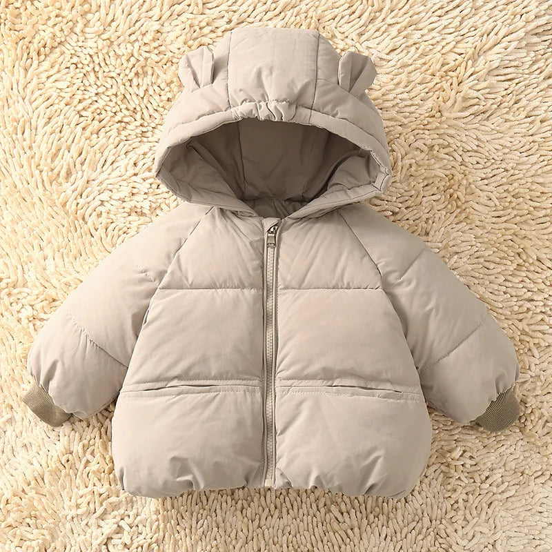 Winter Warm Plush Outerwear Thickened Down Jackets for Kids