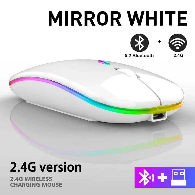 Leise kabellose RGB-Maus – Ergo-Design