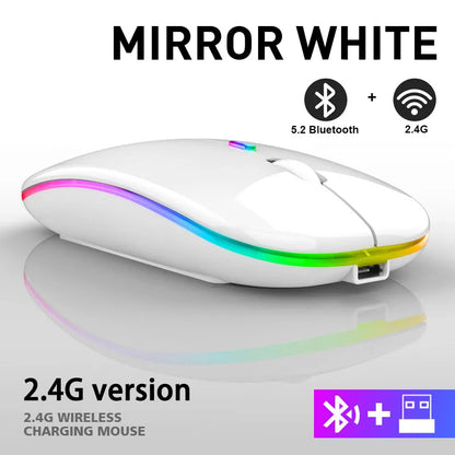 Leise kabellose RGB-Maus – Ergo-Design