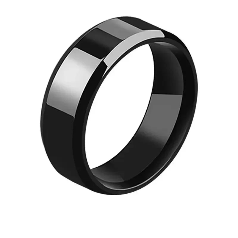 Bague en acier inoxydable et titane 