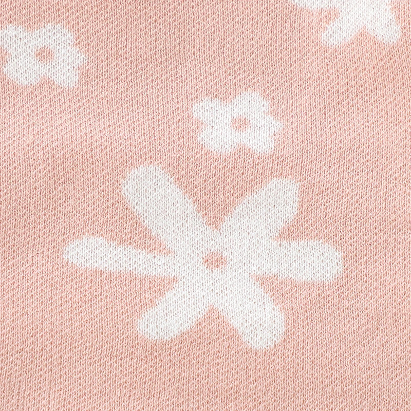 Baby Girls Cotton Floral Bodysuit – Long Sleeve Newborn Onesie 0-18M