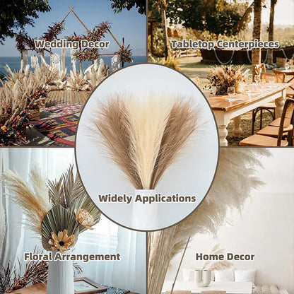 Bundle of 20 Faux Fluffy Pampas Grass Reeds