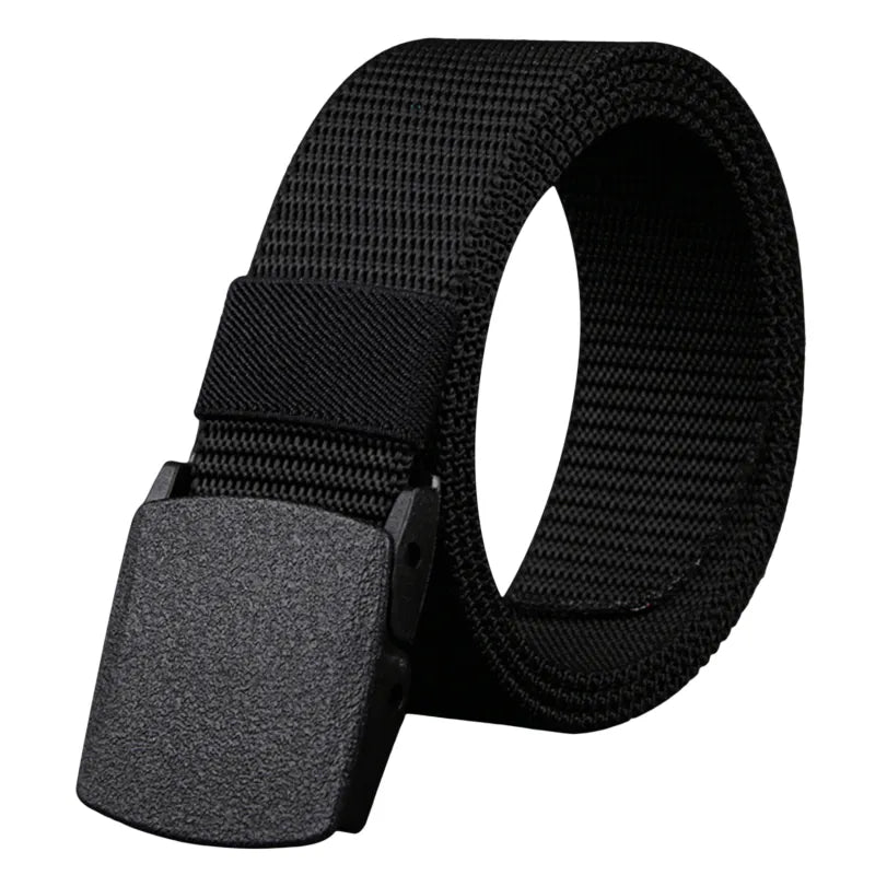 Men's Women Plain Color Nylon canvas outdoor training Belt