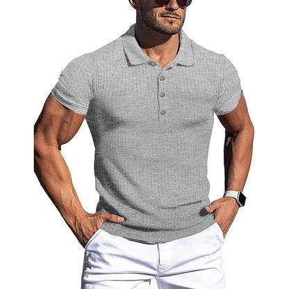 Polo à col montant pour hommes, mode d'été