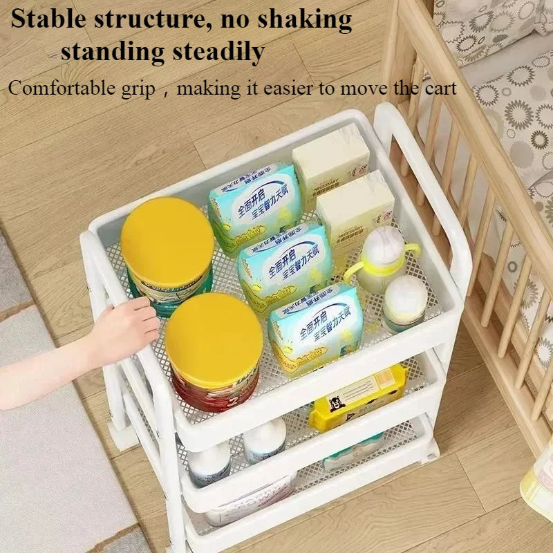 Multi-Layer Kitchen Floor Bedroom Trolley Rack