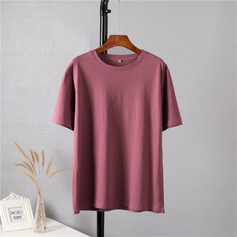 Khaki Oversized Cotton Tee for Women