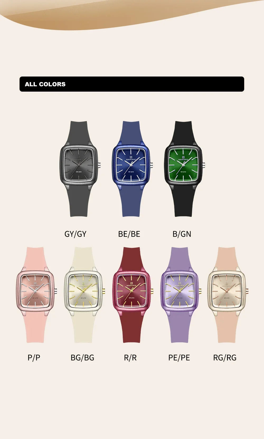 Montre à quartz chic en silicone pour femme