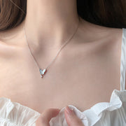 Zircon Round Bead Tassel Necklace
