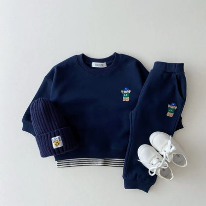 Korea Toddler Baby Boys Gilrs Clothes Sets