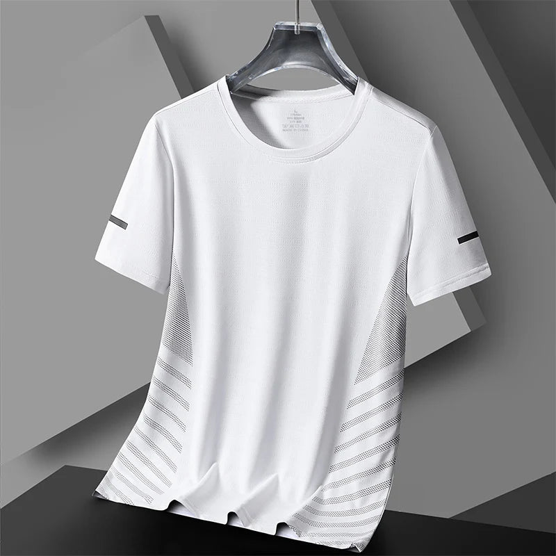 Men's Short Seleve Quick Dry Ice Silk Sport Running T-Shirts